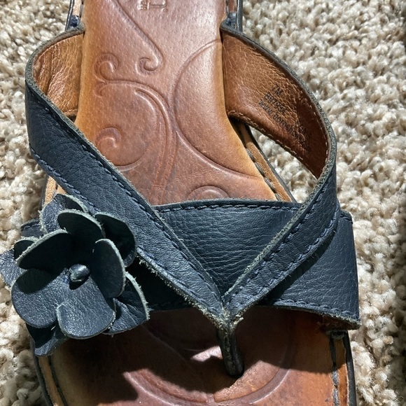 Born Leather Flip Flop Thong Sandals Brown Black Size 7 - Picture 5 of 7